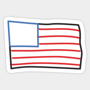 Sketch Flag Sticker